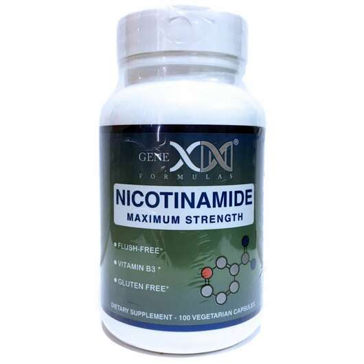 Основне фото товара Genex Formulas, Nicotinamide 500 mg, Нікотинамід 500 мг, 100 к...