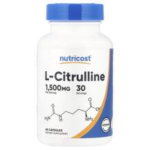 L-Цитрулін L-Citrulline 1500 mg Nutricost 60 капсул