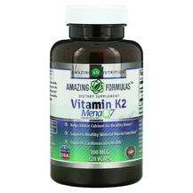 Amazing Nutrition, Vitamin K2 100 mcg, Вітамін K2, 120 VCaps