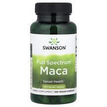 Мака Full Spectrum Maca 500 mg Swanson 100 капсул