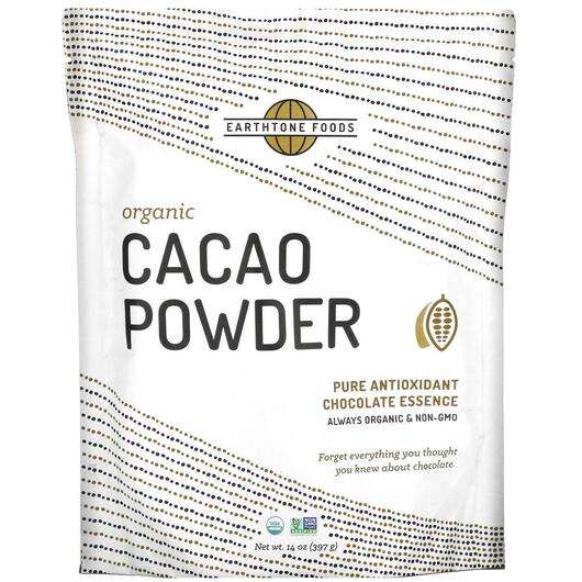 Основне фото товара Earthtone Foods, Organic Cacao Powder, Порошок Какао, 397 г