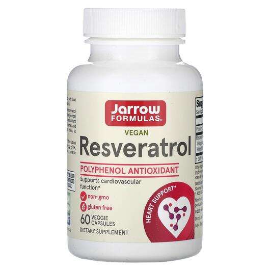Основне фото товара Jarrow Formulas, Resveratrol 100 mg, Ресвератрол 100 мг, 60 ка...