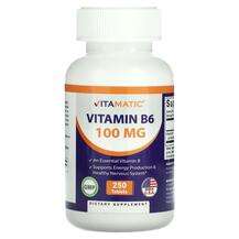 Vitamatic, Vitamin B6 100 mg, Вітамін B6 Піридоксин, 250 таблеток