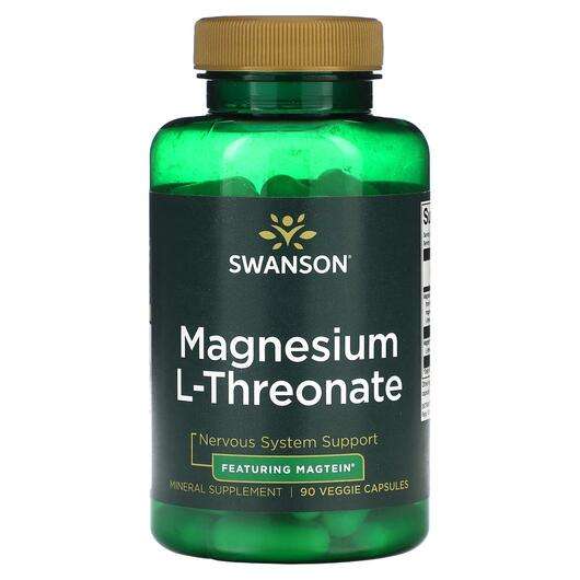 Основне фото товара Swanson, Magnesium L-Threonate, Магній L-Треонат, 90 капсул
