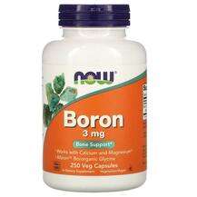 Now, Бор 3 мг, Boron 3 mg, 250 капсул