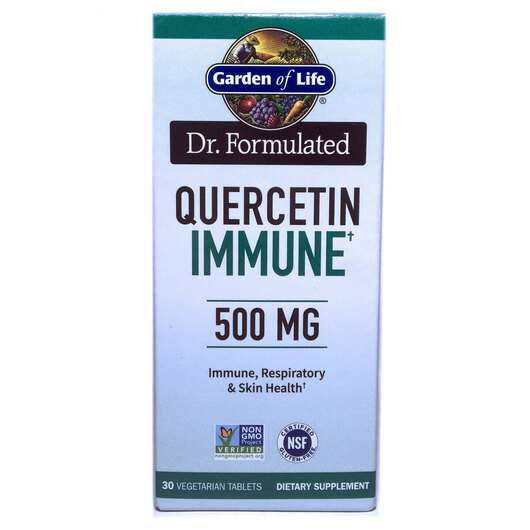Основне фото товара Garden of Life, Quercetin Immune, Кверцетин 500 мг Безводний, ...
