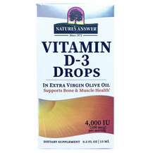 Nature's Answer, Витамин D3 4000 МЕ в каплях, Vitamin D-3 Drop...