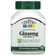 21st Century, Ginseng Extract Standardized, 60 Vegetarian Capsule