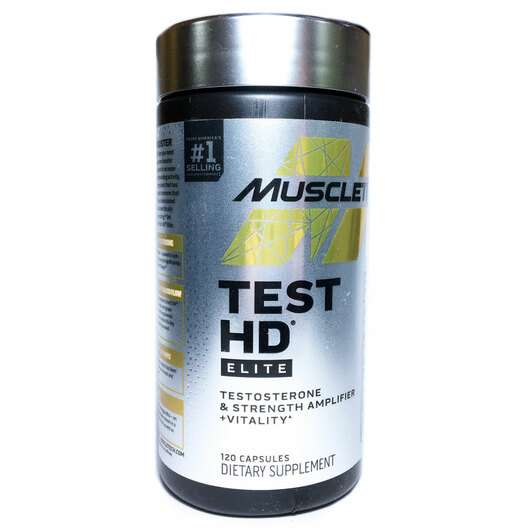 Основне фото товара Muscletech, Test HD Elite, Тестостероновий бустер, 120 капсул