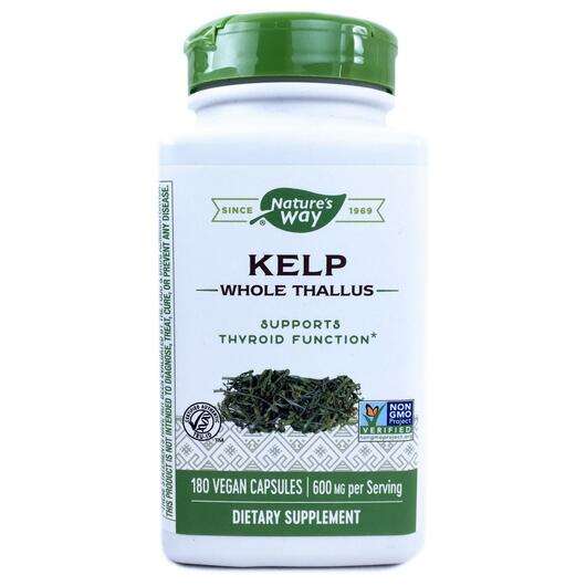 Основне фото товара Nature's Way, Kelp 600 mg, Келп 600 мг, 180 капсул