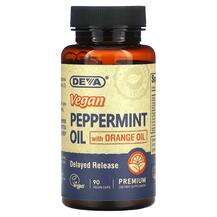 Deva, Vegan Peppermint Oil with Orange Oil, 90 Vegan Caps