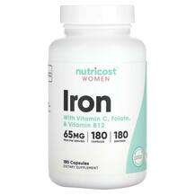 Nutricost, Women Iron With Vitamin C Folate & Vitamin B12 ...