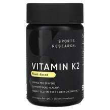 Sports Research, Vitamin K2 Plant-Based 100 mcg, Вітамін K2, 1...