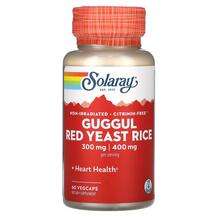 Solaray, Guggul Red Yeast Rice, Червоний дріжджовий рис, 60 ка...