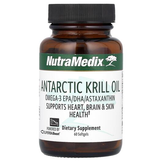 Основне фото товара Antarctic Krill Oil Основне фото товара NutraMedix, Antarctic Krill Oil, Олія Антарктичного Кріля, 60 кап