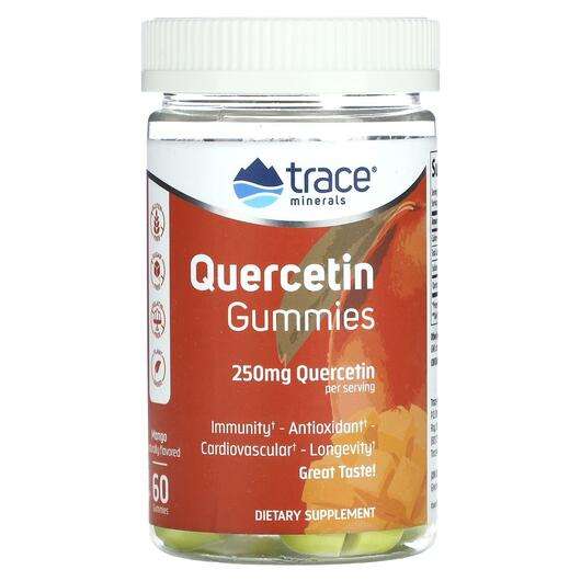 Основное фото товара Trace Minerals, Кверцетин, Quercetin Gummies Mango 250 mg, 60 ...