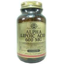 Solgar, Alpha Lipoic Acid, Альфа-ліпоєва кислота 600 мг, 50 та...