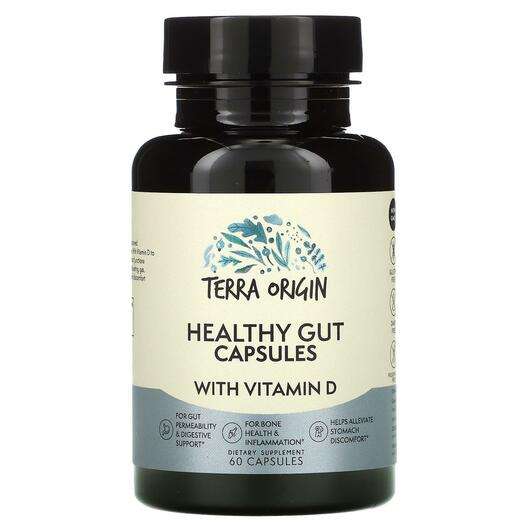Основне фото товара Terra Origin, Healthy Gut with Vitamin D, Підтримка кишечника,...