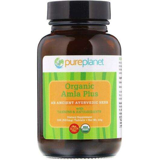 Основне фото товара Pure Planet, Organic Amla Plus 500 mg, Амла 500 мг, 100 таблеток