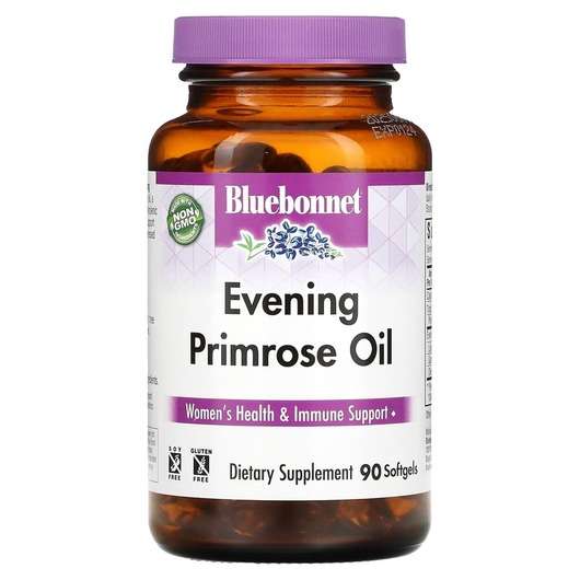 Основное фото товара Bluebonnet, Масло примулы, Evening Primrose Oil, 90 капсул