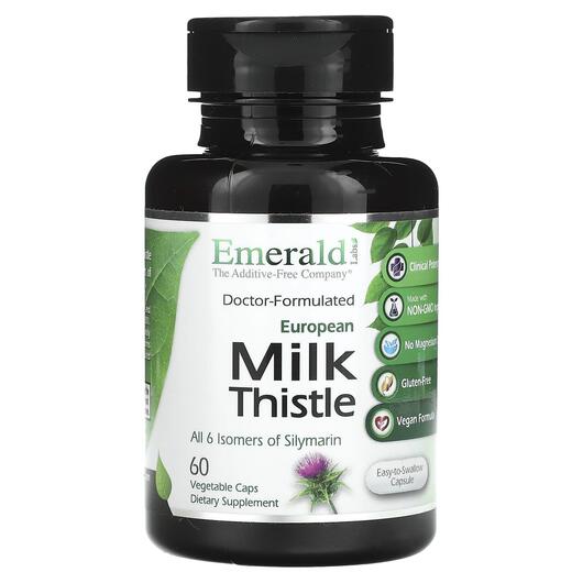 Основне фото товара Emerald, European Milk Thistle, Розторопша, 60 капсул