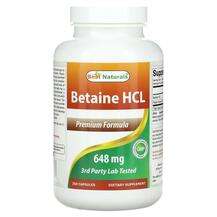 Best Naturals, Betaine HCL 648 mg, 250 Capsules