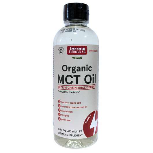 Основное фото товара Jarrow Formulas, МСТ Масло, Organic MCT Oil, 473 мл