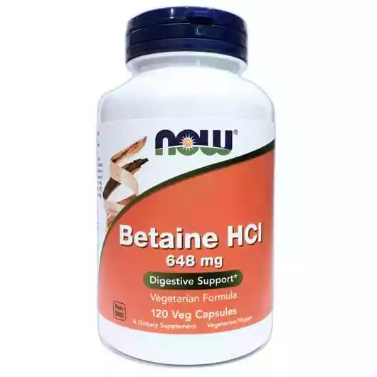 Фото товара Betaine HCL 648 mg 120 Capsules