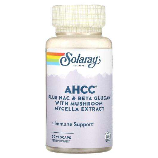 Основне фото товара Solaray, AHCC Plus NAC & Beta Glucan, Екстракт Міцелій, 30...