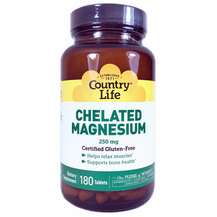 Country Life, Chelated Magnesium 250 mg, Хелатний Магній 250 м...