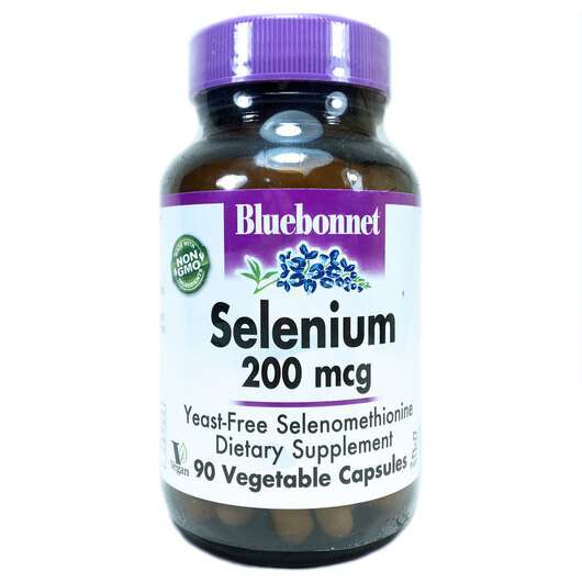 Основное фото товара Bluebonnet, Селен, Selenium 200 mcg, 90 капсул