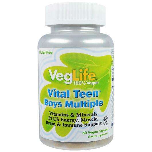 Основне фото товара VegLife, Vital Teen Boys Multiple, Вітаміни для підлітків, 60 ...