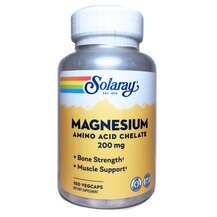 Фото товара Магній Magnesium Amino Acid Chelate 200 mg Solaray 100 капсул