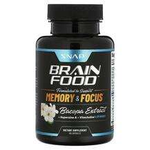 Snap Supplements, Brain Food Bacopa Extract, Підтримка мозку, ...