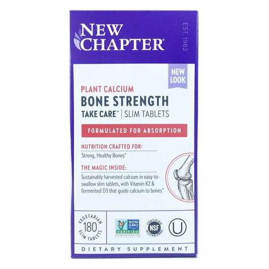 Основне фото товара New Chapter, Bone Strength, Підтримка здоров'я кісток, 180 таб...