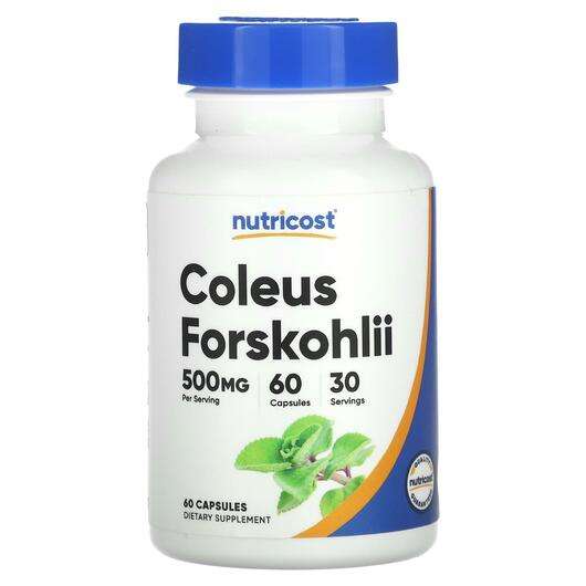 Основне фото товара Nutricost, Coleus Forskohlii 500 mg, Форсколін, 60 капсул