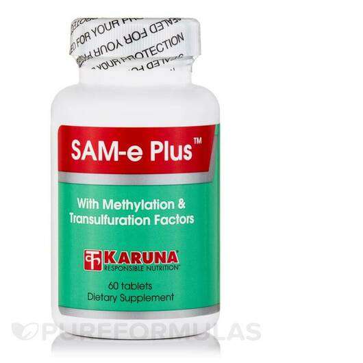 Основне фото товара Karuna Health, Sam-e Plus, S-Аденозил-L-метионін, 60 таблеток