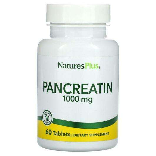 Основное фото товара Natures Plus, Панкреатин 1000 мг, Pancreatin 1000 mg, 60 таблеток