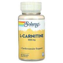 Solaray, L-Carnitine 500 mg, L-Карнітин, 60 капсул