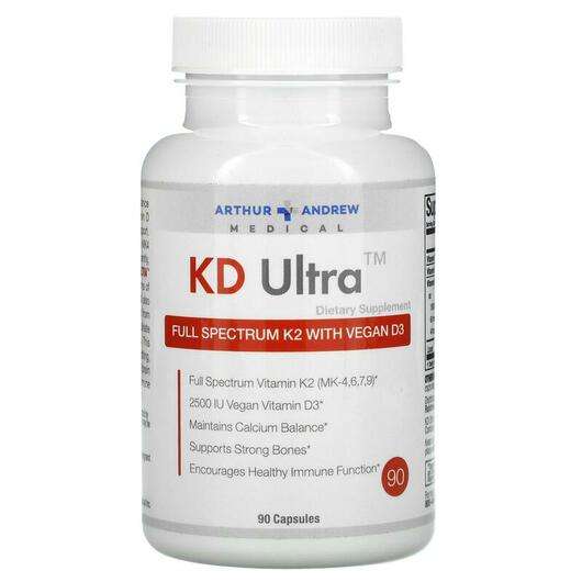 Основное фото товара Витамины D3 + K2, KD Ultra Full Spectrum K2 with Vegan D3, 90 ...