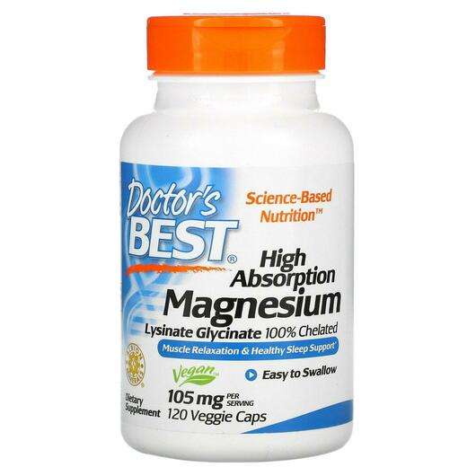 Основное фото товара Doctor's Best, Хелатный Магний, Magnesium 100% Chelated, 120 к...