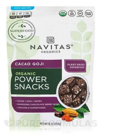 Основное фото товара Navitas Organics, NAC N-ацетил-L-цистеин, Organic Power Snacks...