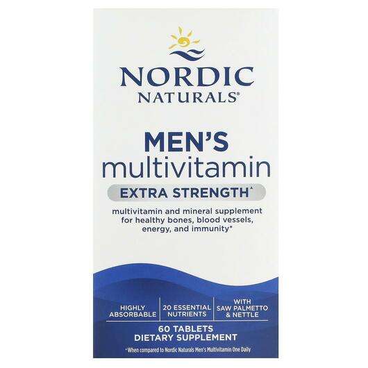 Основне фото товара Nordic Naturals, Men's Multivitamin Extra Strength, Вітамін E ...
