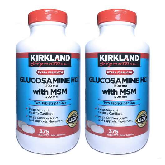 Основне фото товара Kirkland Signature, Glucosamine HCL with MSM 1500 mg, Глюкозам...