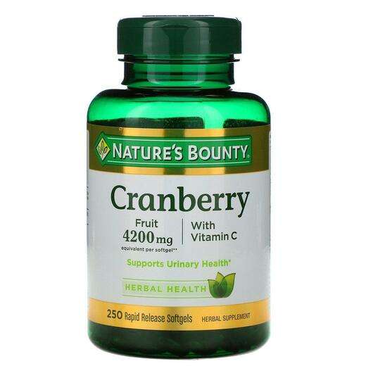 Основное фото товара Nature's Bounty, Клюква с витамином С, Cranberry With Vit...