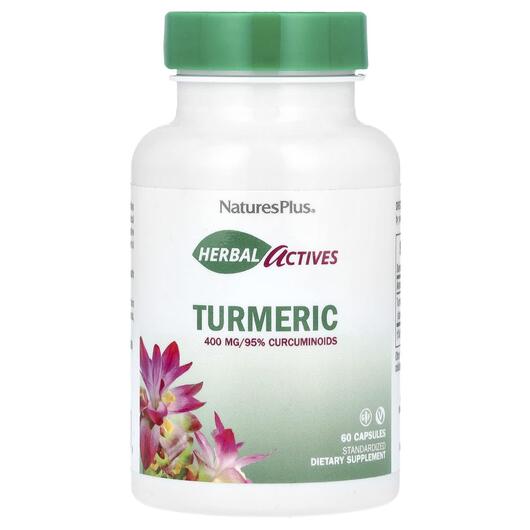Основное фото товара Травяные добавки, Herbal Actives Turmeric 400 mg, 60 капсул
