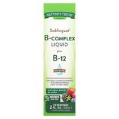 Vitamins Sublingual B-Complex Liquid Plus B-12 Berry
