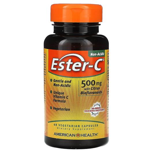 Основне фото товара American Health, Ester-C 500 mg, Естер-С, 60 капсул