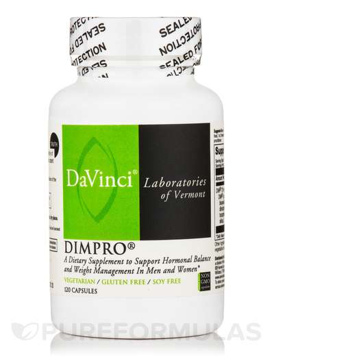 Основне фото товара DaVinci Laboratories, DIMPro, Дііндолілметан, 120 капсул
