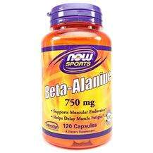 Now, Sports Beta Alanine 750 mg, 120 Capsules